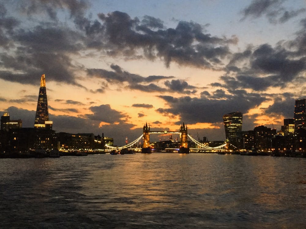 Sunset Over London From The London River (UK Series)