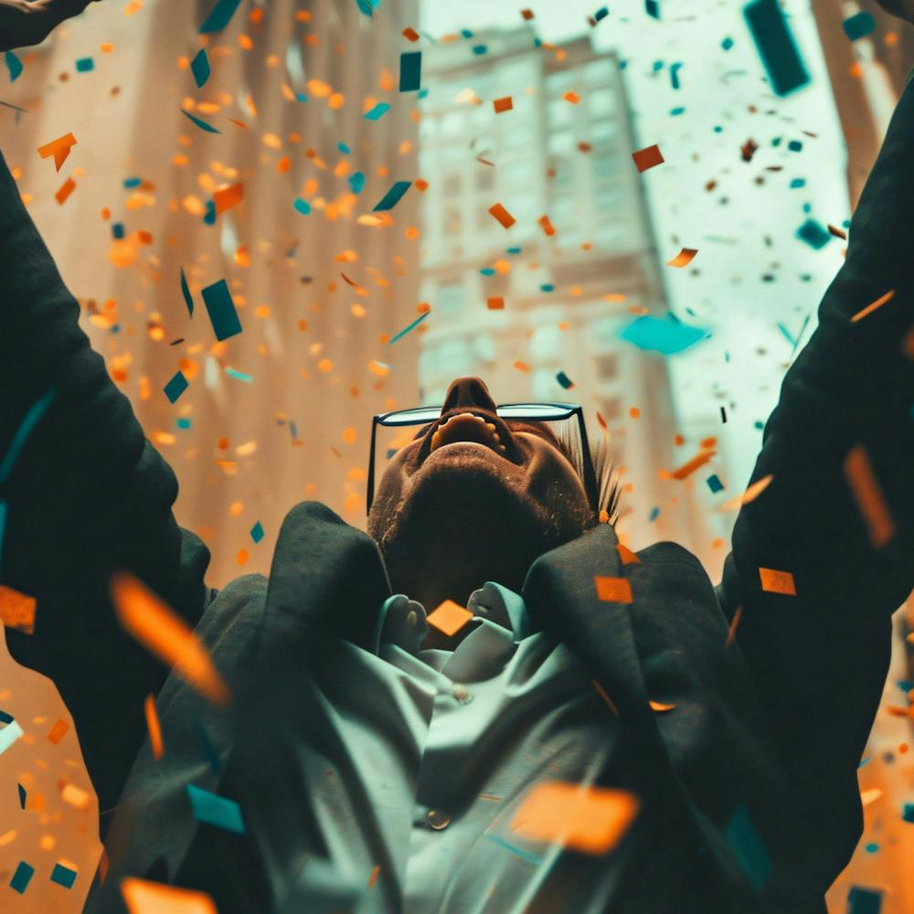Businessman Celebrating Success