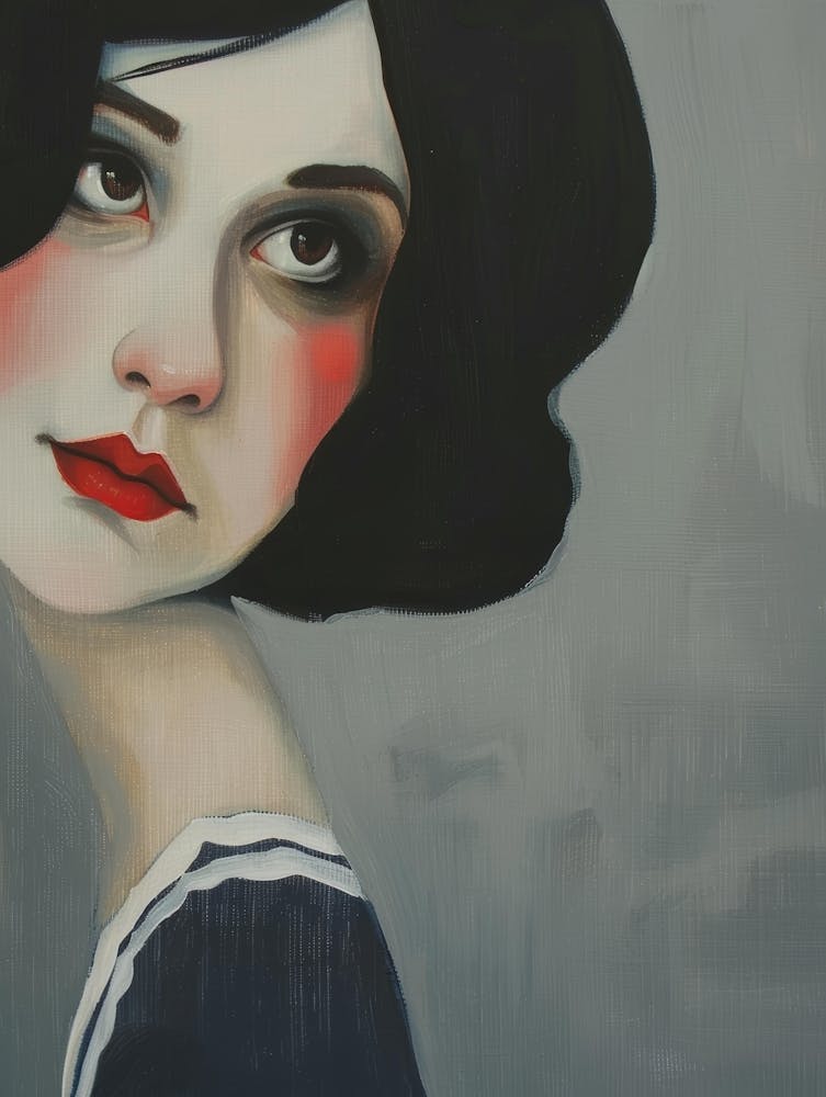 Girl With Red Lips 1