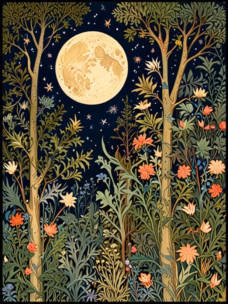 William Morris Clair de Lune Dans Les Bois 38