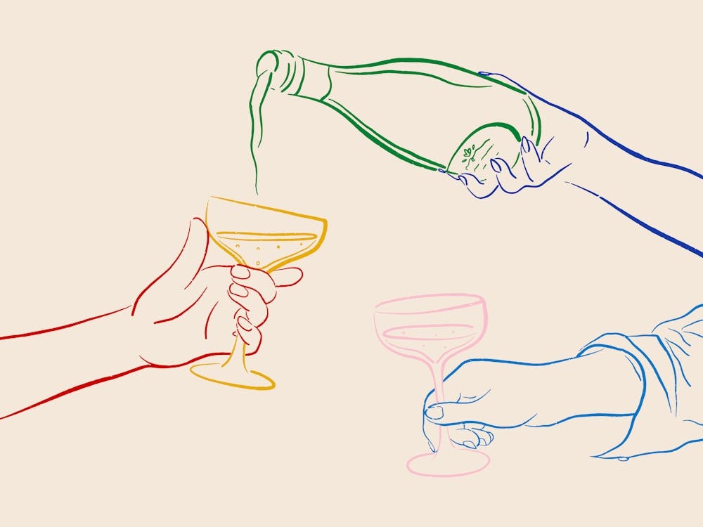 Champagne Pour - Multicolored