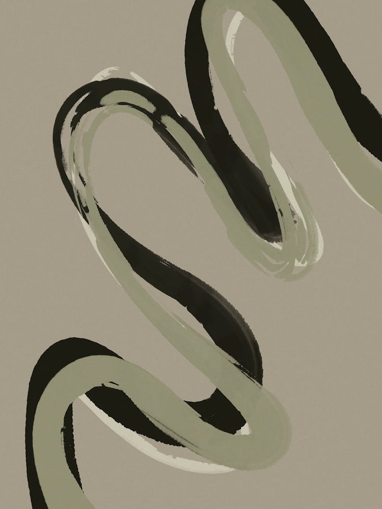 Green Black Strokes No 1