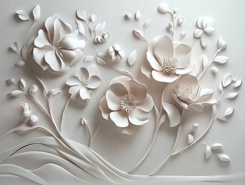 3d Marble Flowers