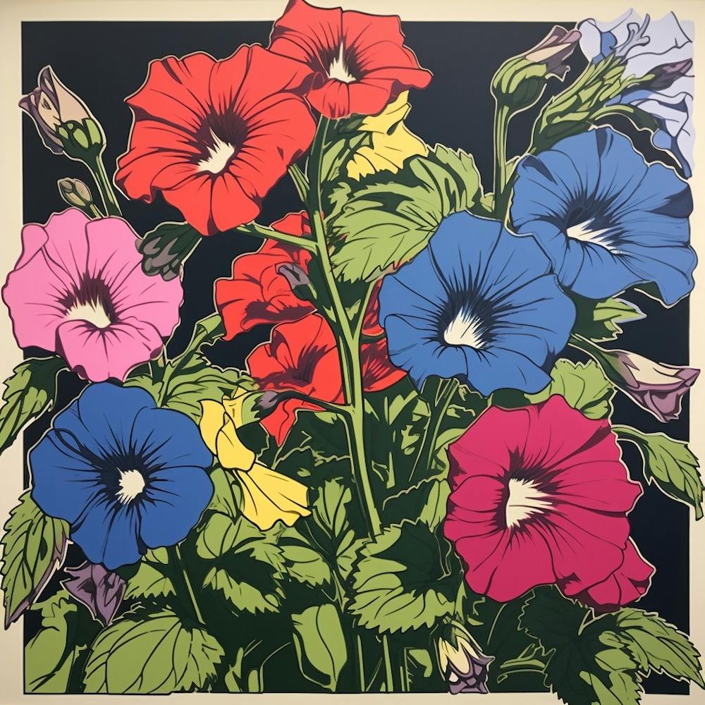 Canterbury Bells 1 Pop Art Illustration Square