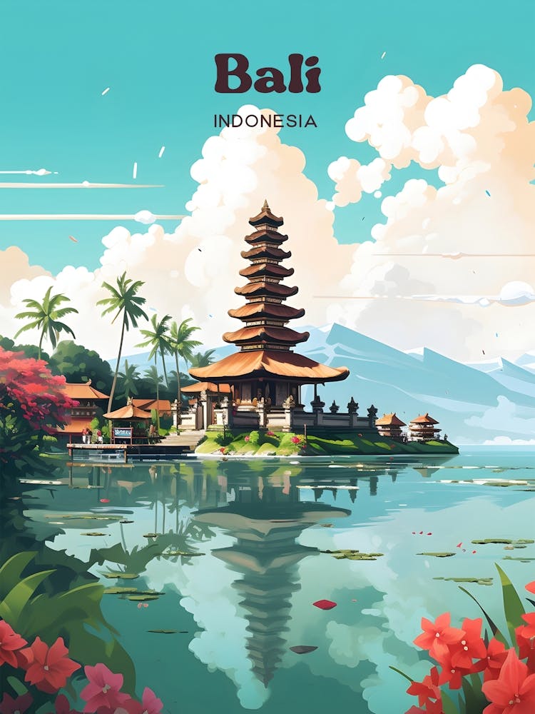 Bali Indonesien 1 Reiseposter 3 4 Größe ändern
