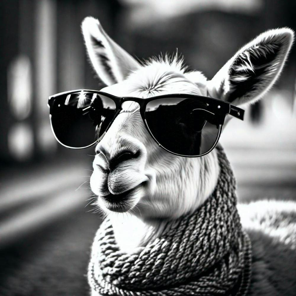Llama Wearing Sunglasses 2