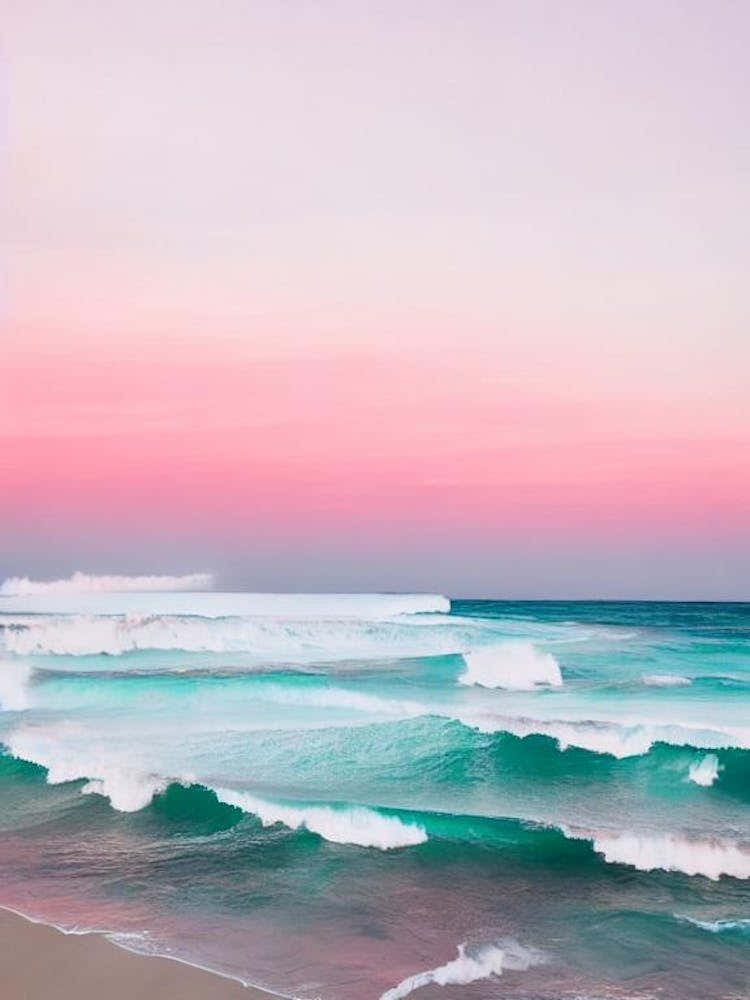 Coogee Beach, Australia Pink Photography 1