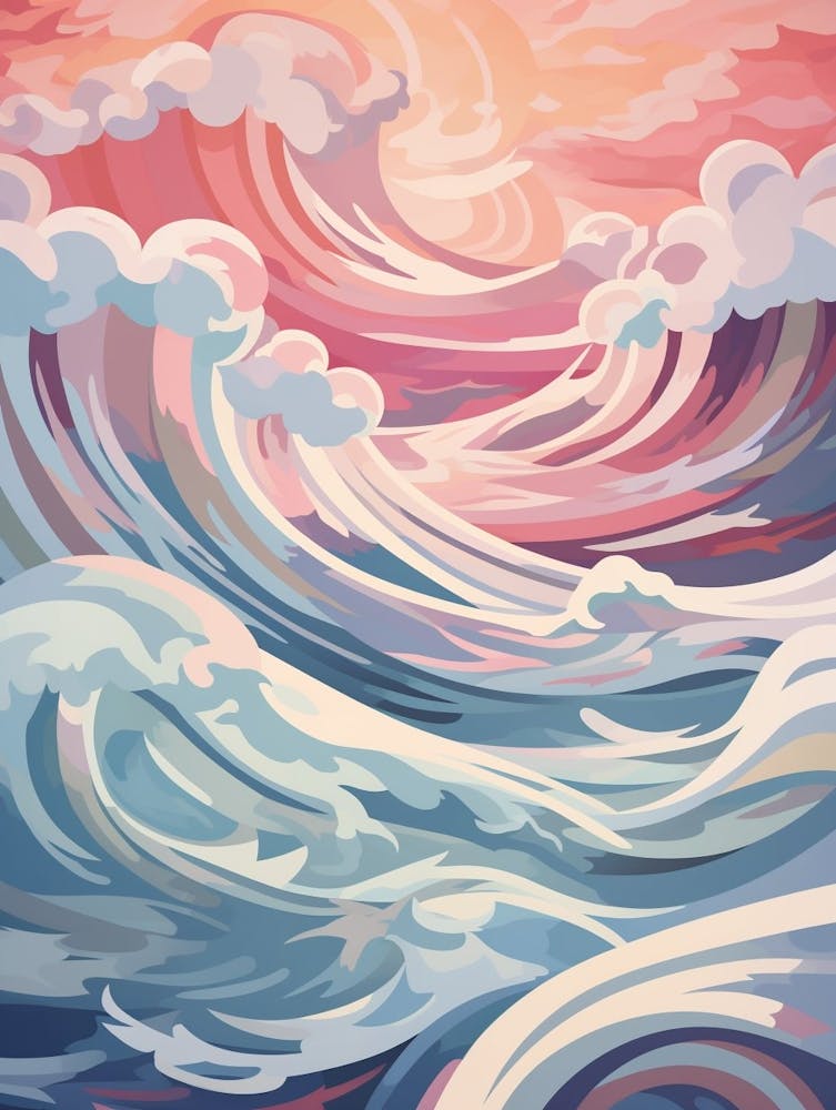 Waves Abstract Geometric Illustration 10