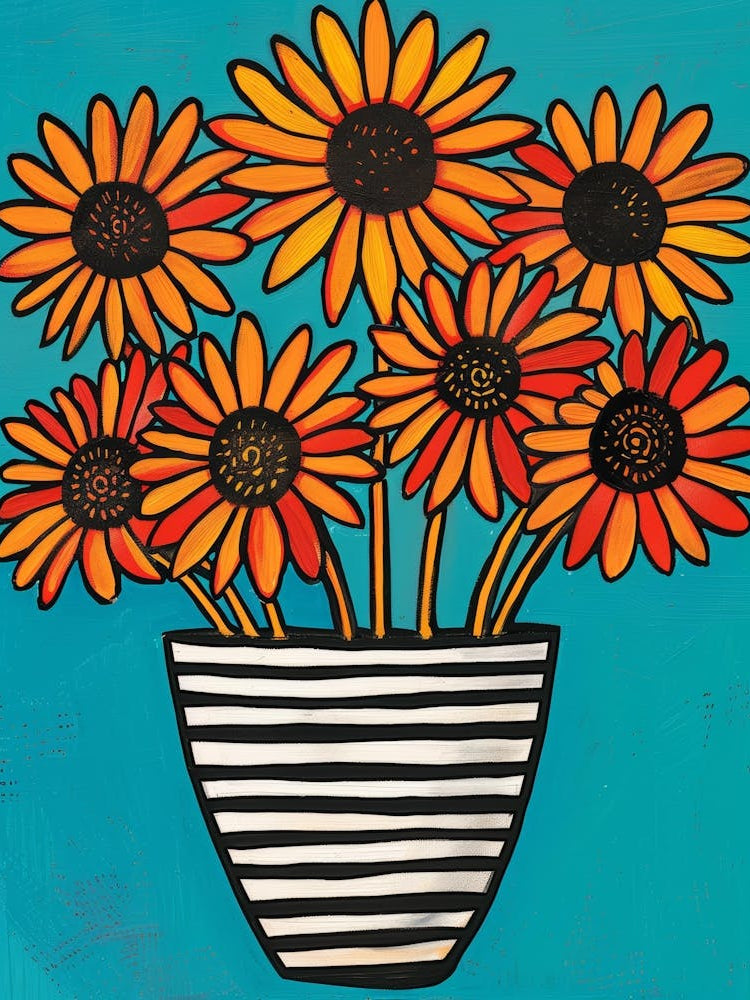 Sunflowers In A Vase 24