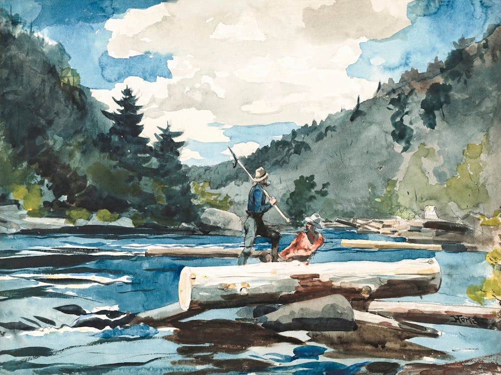 Hudson River, Logging (ca. 1891–1892), Winslow Homer