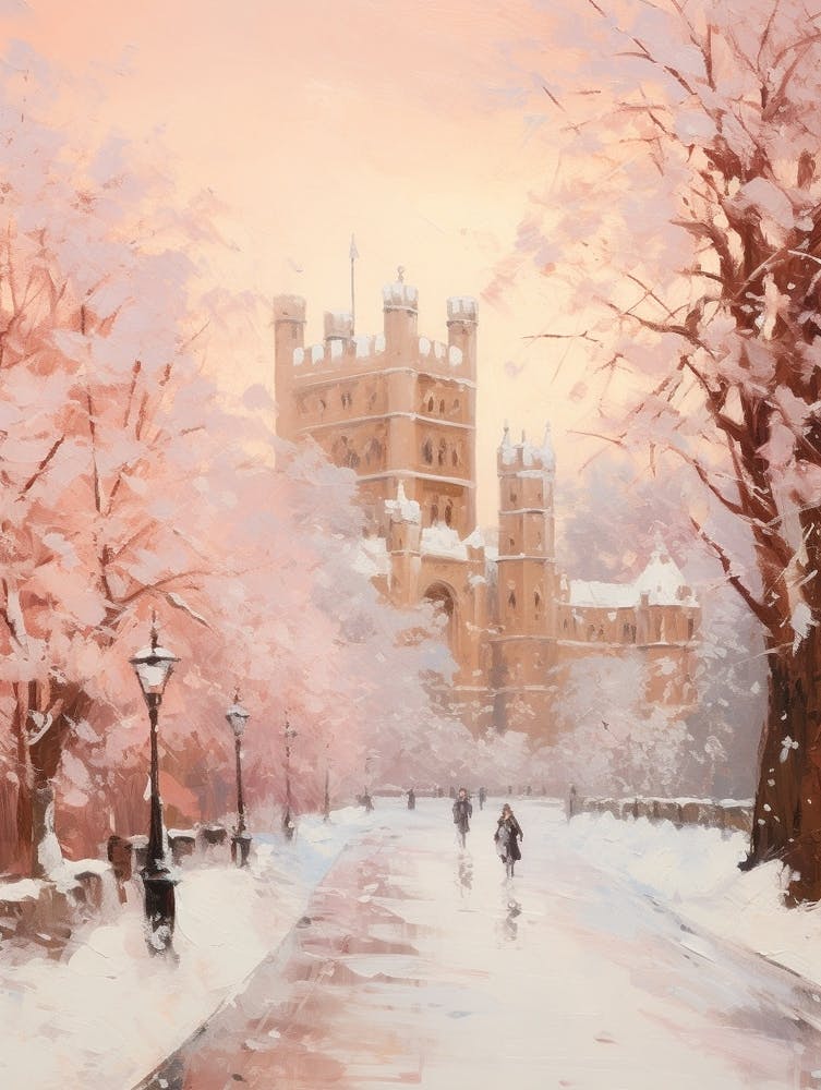 Dreamy Winter Painting Windsor United Kingdom 1