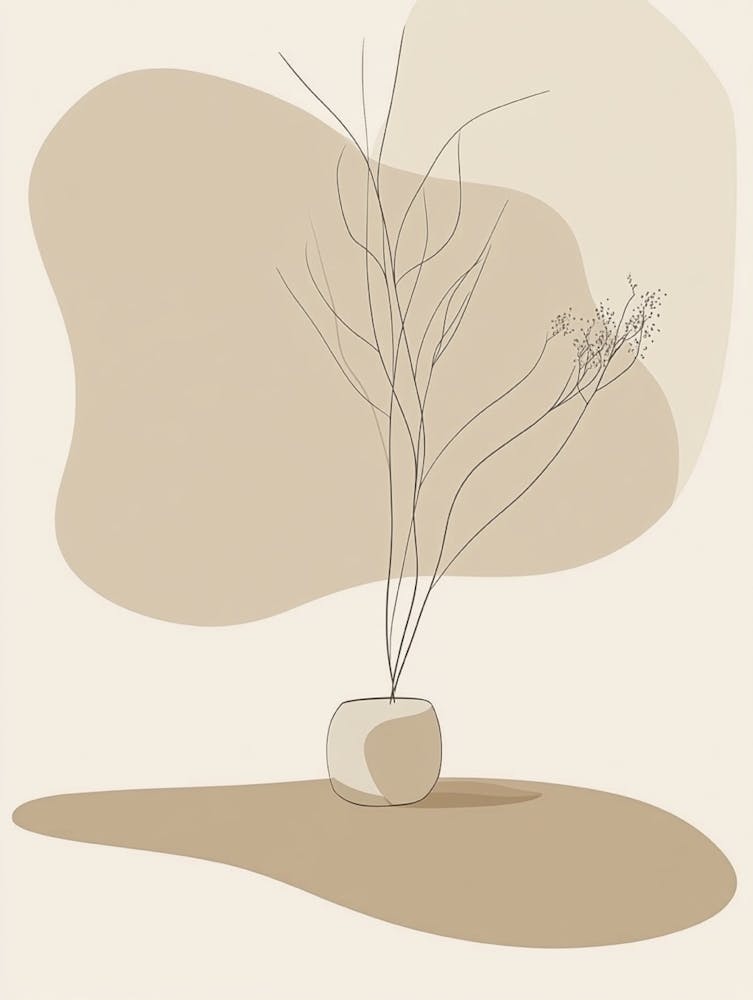 Vase mit einer Pflanze