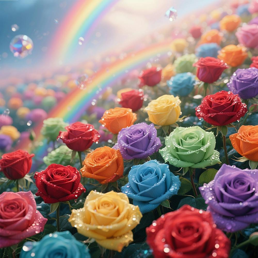Rainbow Roses