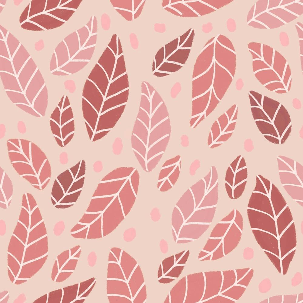 Soft pastel pink leaves