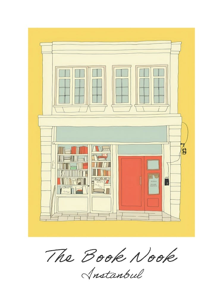 Instanbul The Book Nook Pastel Colours 2 Poster