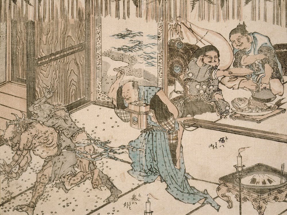 Chasing Out Demons At Lunar New Year, Katsushika Hokusai