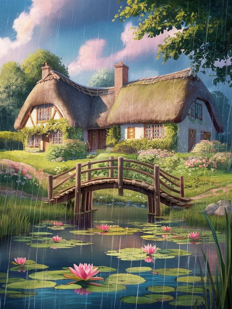 Cottage In The Rain
