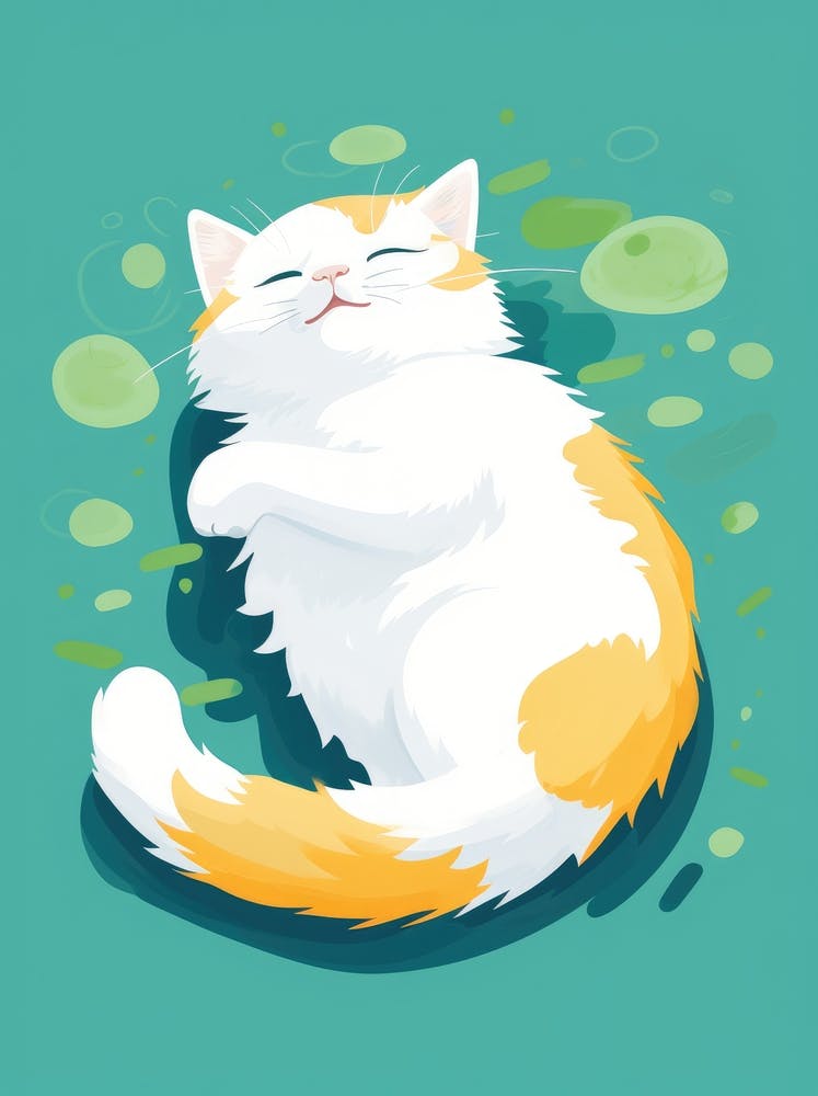 Katze schläft im Wasser