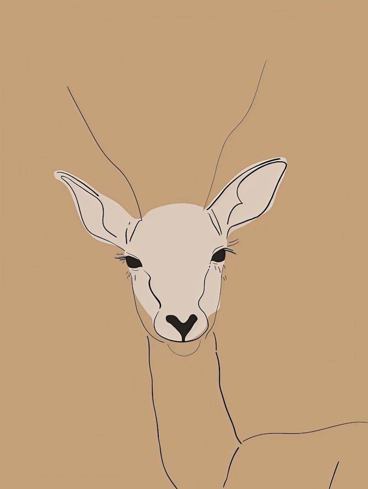 Antelope - Boho, Line Art 8