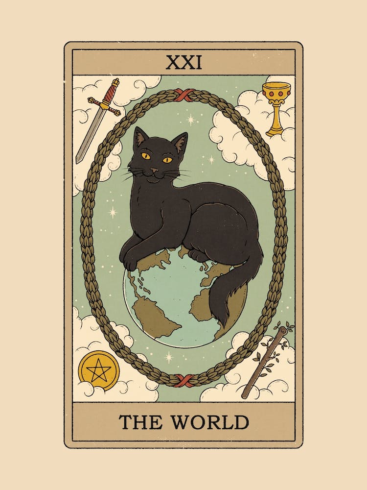 The World   Cats Tarot