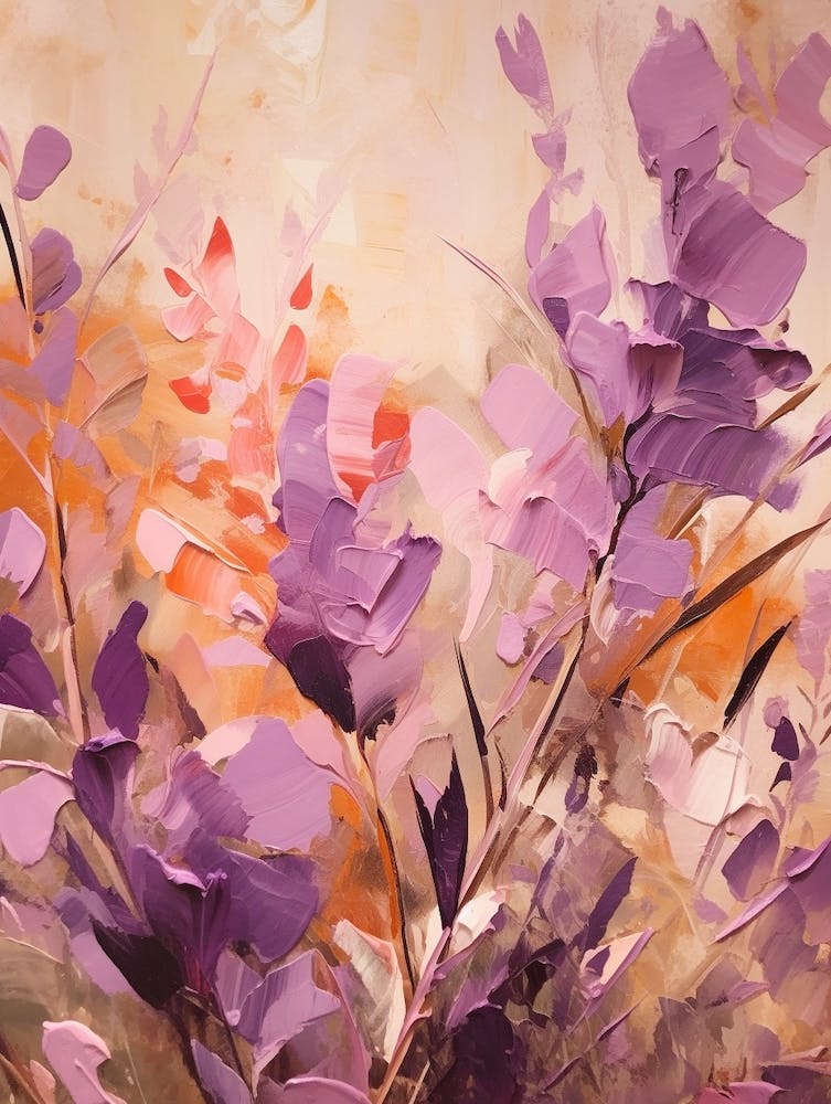 Fall Flower Painting Lavender 4