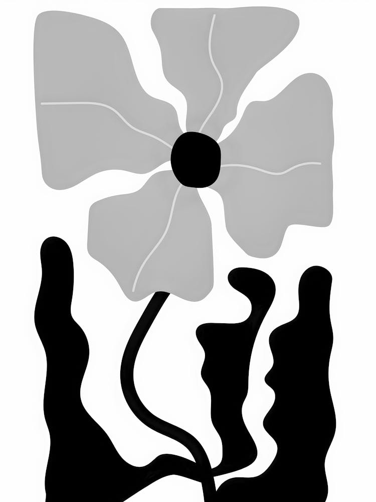 Black And White Flower 59