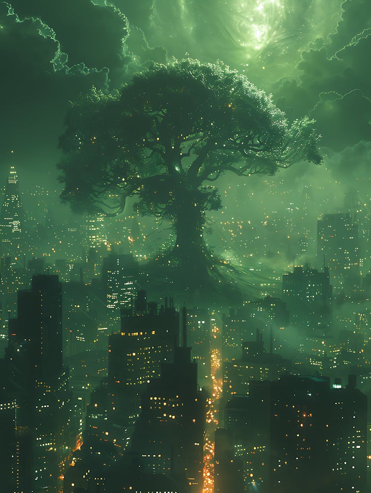 Whimsical Tree In The City 1