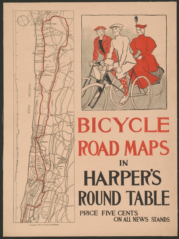 Bicycle Road Maps (1895), Edward Penfield