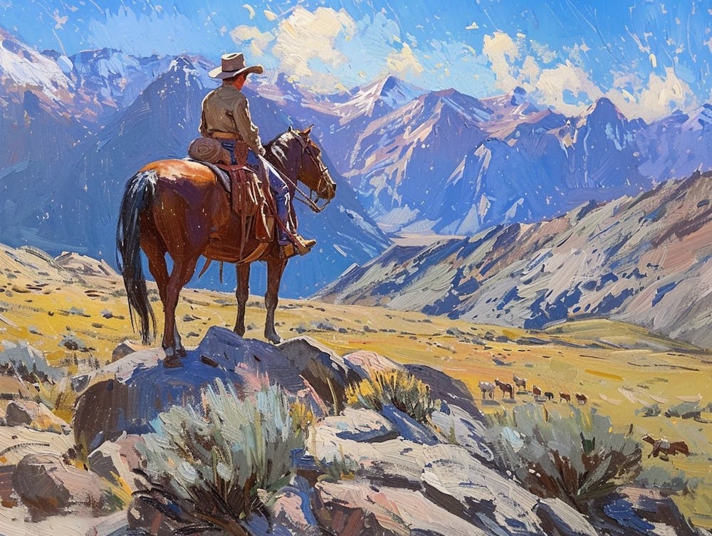 Cowboy In Sierra Nevada 2