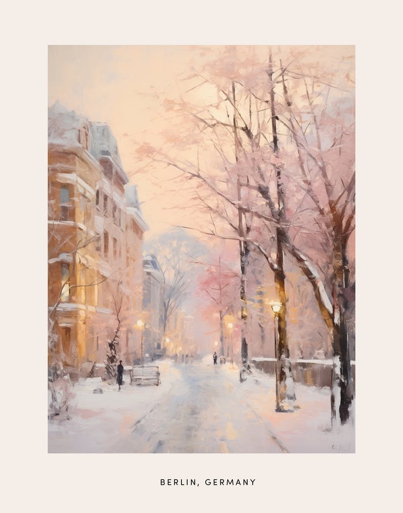 Dreamy Winter Painting Poster Berlin Germany 2