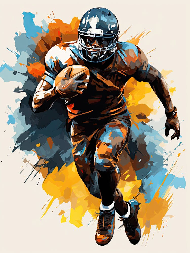 Football Player Running 1