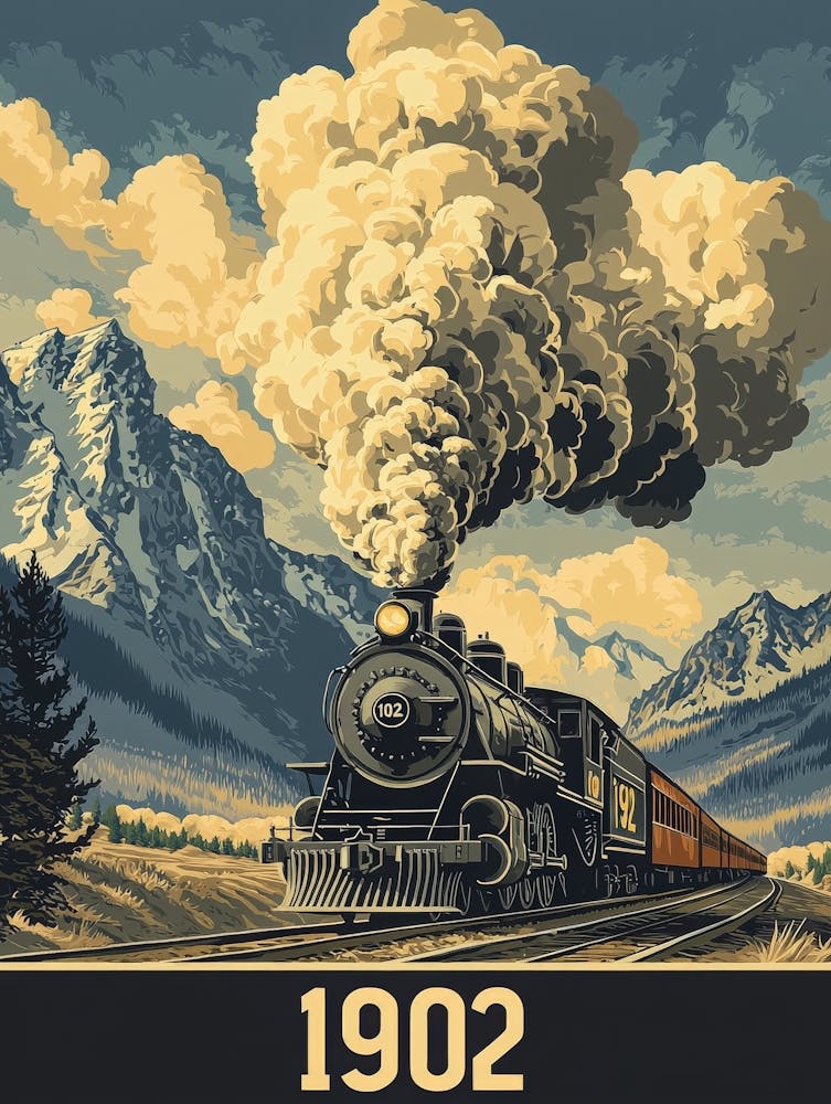 Aihrgdesign A Vintage Travel Poster Of A Steam Locomotive Chu 97a04555 6695 4a66 A32c E5db9c471996 0