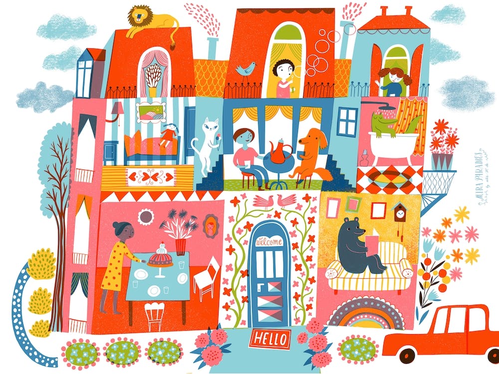 Screenprint My Wonderful Busy House