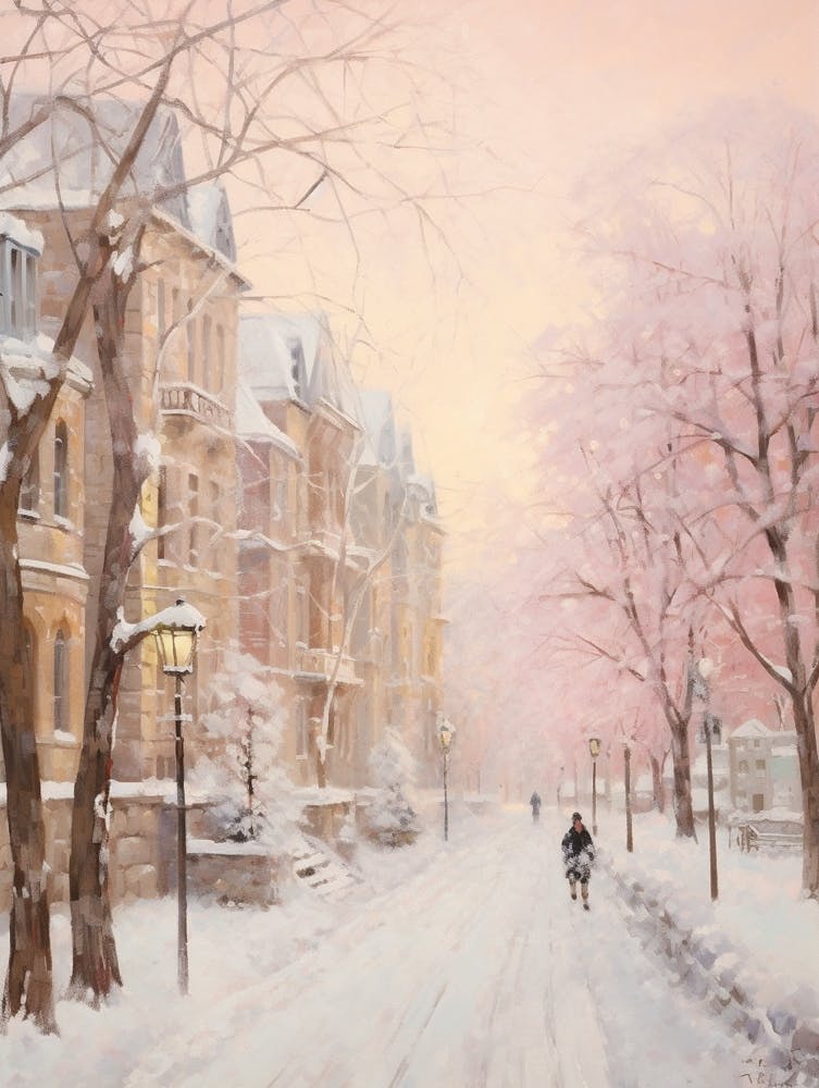 Dreamy Winter Painting Montreal Canada 2