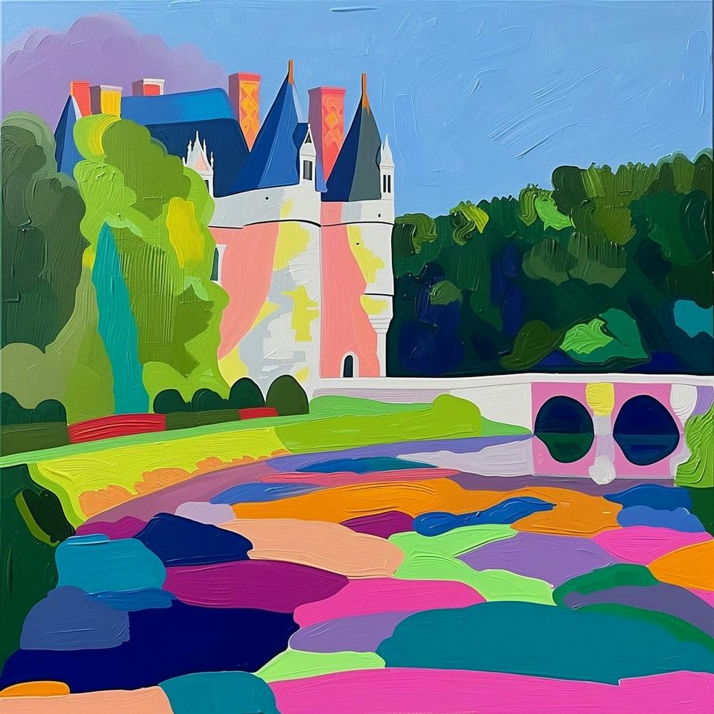 Colourful Gardens Château De Chenonceau Garden France 2