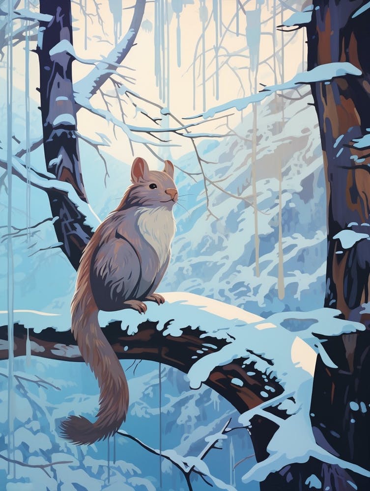 Winter Mink 2 Illustration