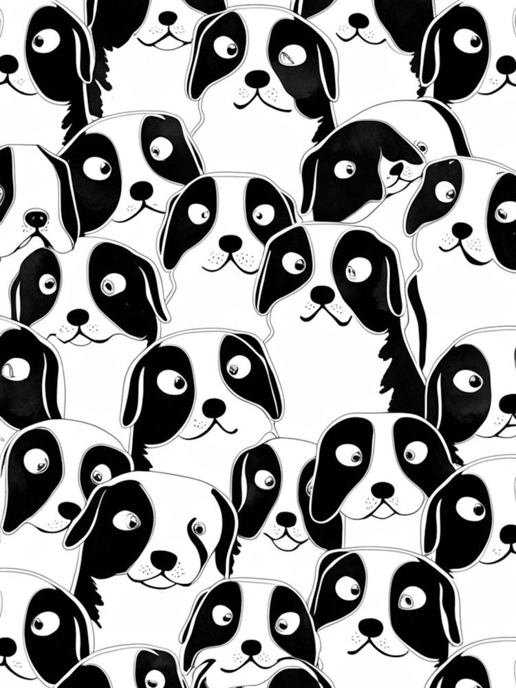Black And White Dogs