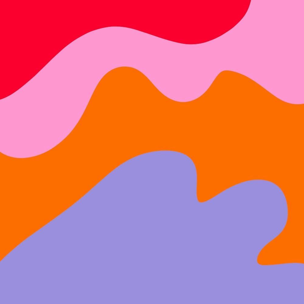 Abstract modern shapes pink, violet, red, orange