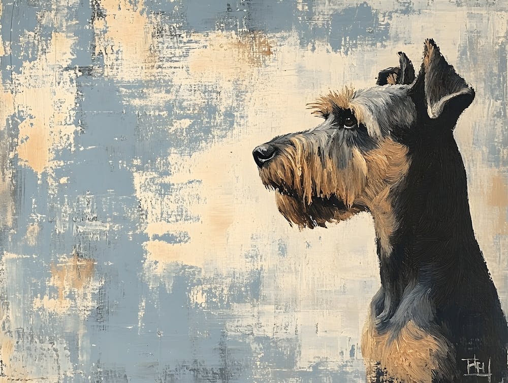 Minimal Terrier Blue And Beige 1