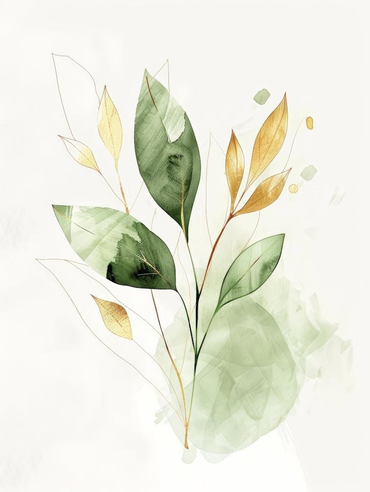 Watercolor Leaves 13