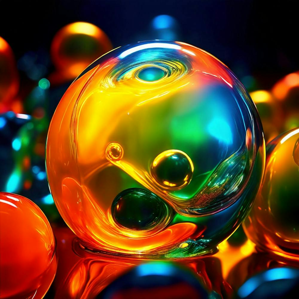 Colorful Glass Spheres
