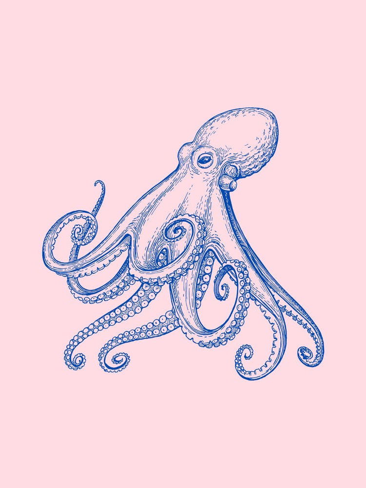 Octopus Nautical Print