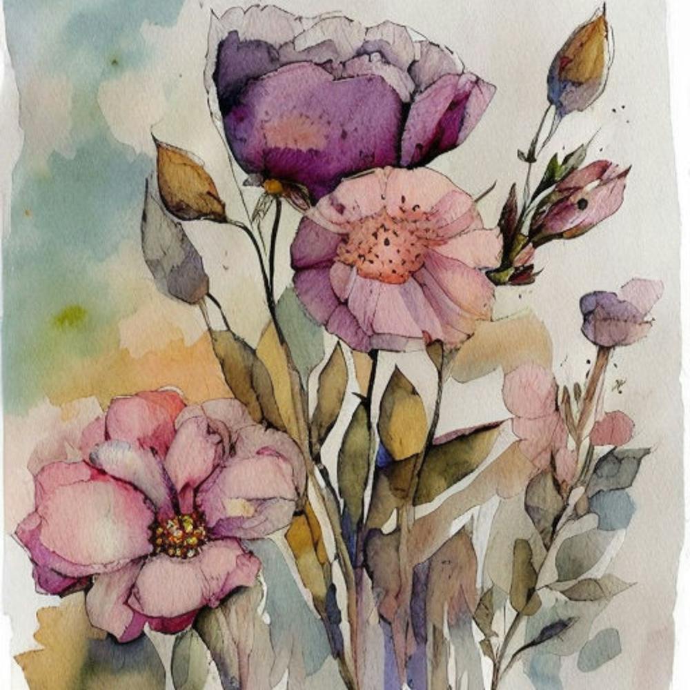 Fleurs à l'Aquarelle 19