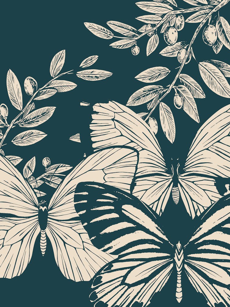 Butterflies On A Branch