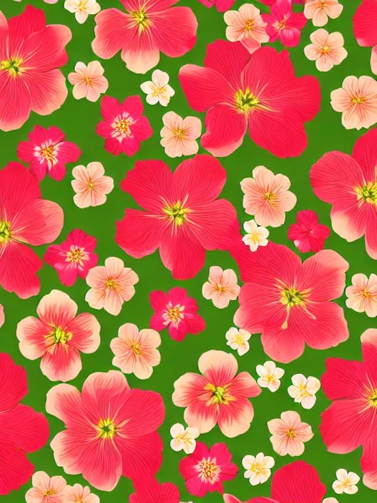 Apple Blossom Repeat Retro Flower