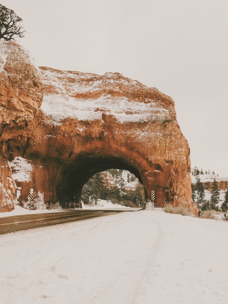 Snowy Desert Arch