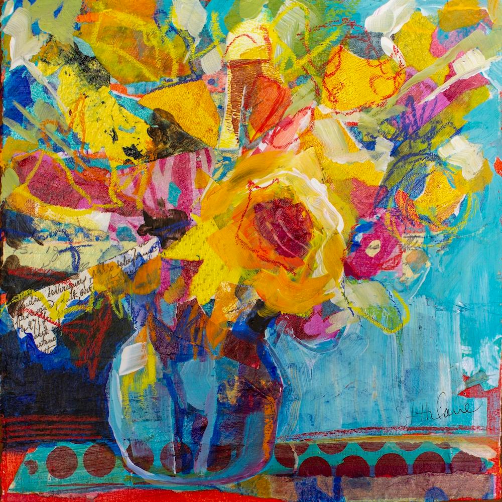 Contemporary Floral In Dreams Square
