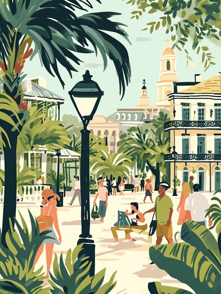 Jackson Square Storybook Illustration 1