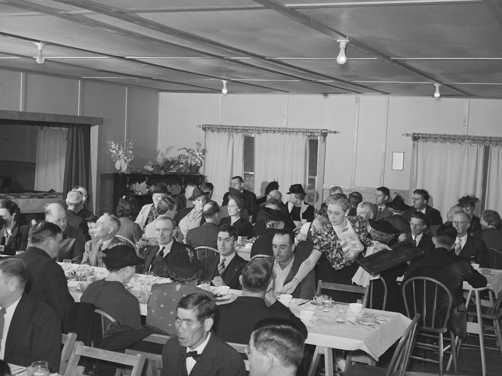 Members Of The Loomis Fruit Association Cooperative And Their Wives At Dinner After Fortieth Annual Meeting