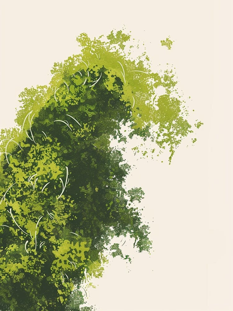 Moss Plant Minimalist Illustration 4
